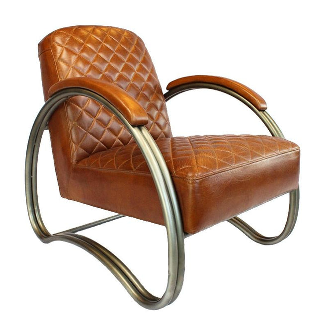 Industriële fauteuil Rover cognac - Bronx71