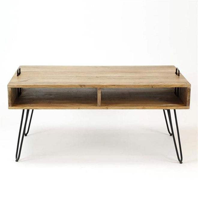 Industriële salontafel Odessa acacia hout 1