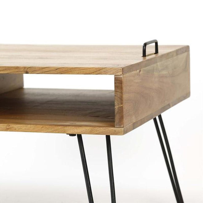 Industriële salontafel Odessa acacia hout 3