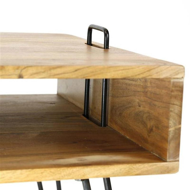 Industriële salontafel Odessa acacia hout 5