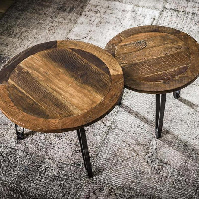 Industriële salontafel Denton robuust hardhout