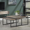 Industriële salontafel set Riley teakhout (2 stuks)