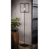 Industriële vloerlamp Stella oud zilver