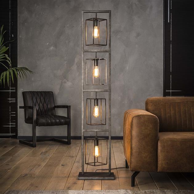 Industriële vloerlamp Stella 4-lichts 