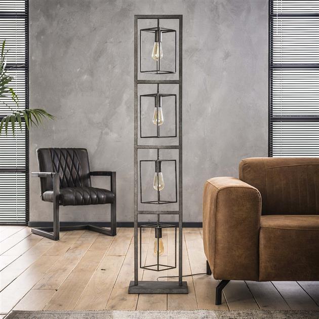 Industriële vloerlamp Stella 4-lichts 