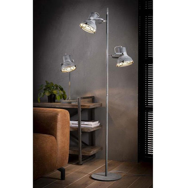 Industriële vloerlamp Bent betonlook