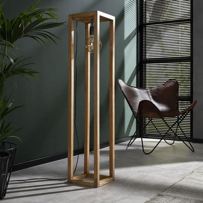 Industriële vloerlamp Wood