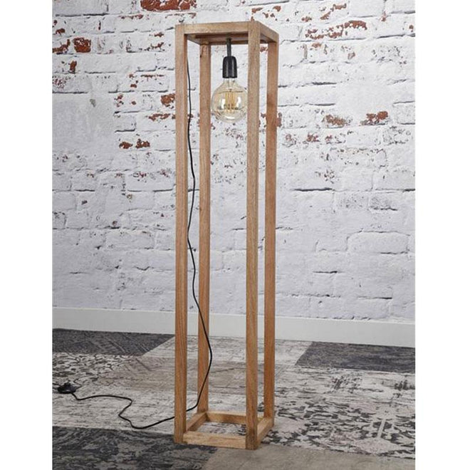 Industriële vloerlamp Wood