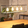Industriële hanglamp Blake 4-lichts oud zilver