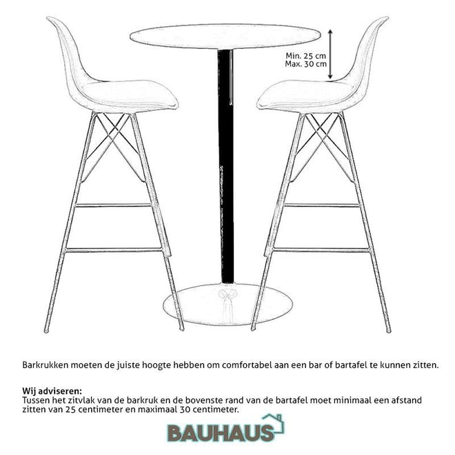 Industriële barkruk Morris antraciet 