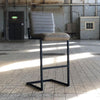 Industriële barstoel Ronald olijfgroen leer 84 cm