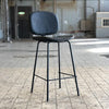 Industriële Barkruk Daan antraciet leer 71 cm