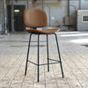 Industriële Barkruk Daan cognac leer 71 cm