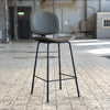 Industriële Barkruk Daan olijfgroen leer 71 cm