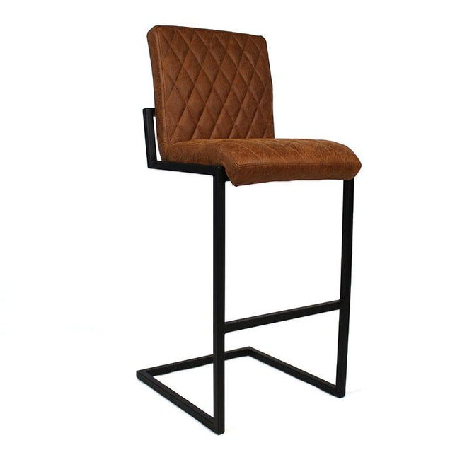Industriële barstoel Jake cognac leer
