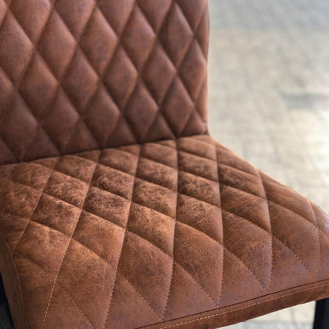 Industriële barstoel Jake cognac leer