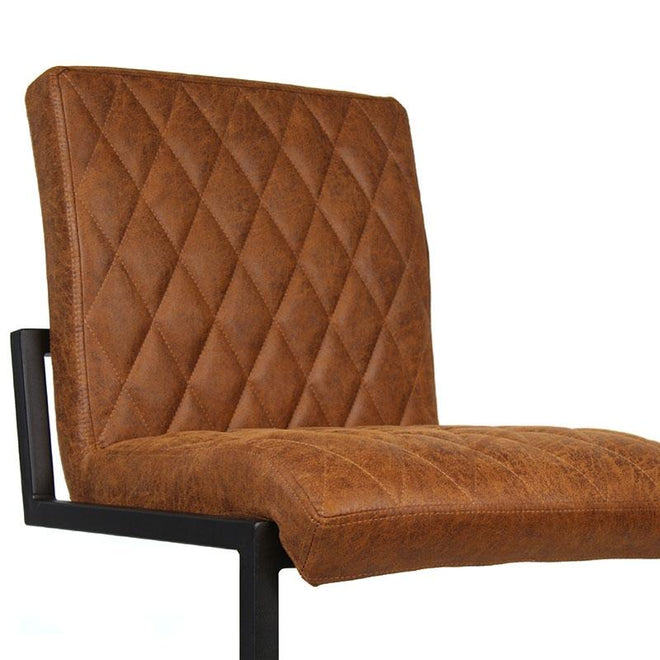 Industriële barstoel Jake cognac leer