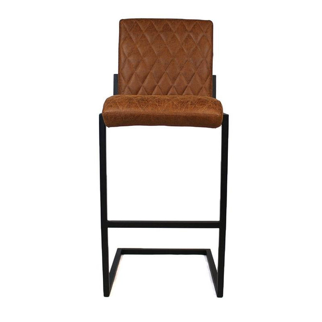 Industriële barstoel Jake cognac leer