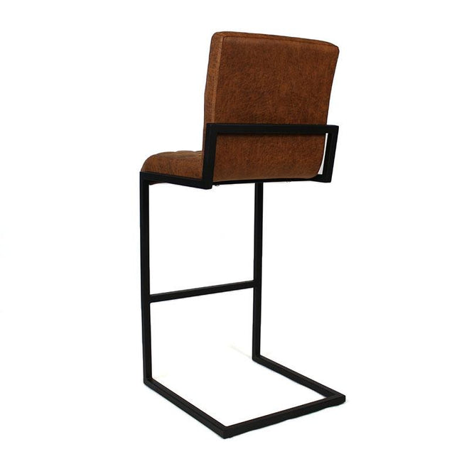 Industriële barstoel Jake cognac leer