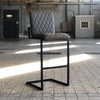 Industriële barstoel Jake olijfgroen leer 84 cm