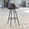 Industriële barstoel Jadson bruin leer 76 cm