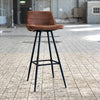 Industriële barstoel Jadson cognac leer 76 cm