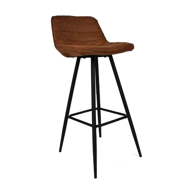 Industriële barstoel Jadson cognac leer