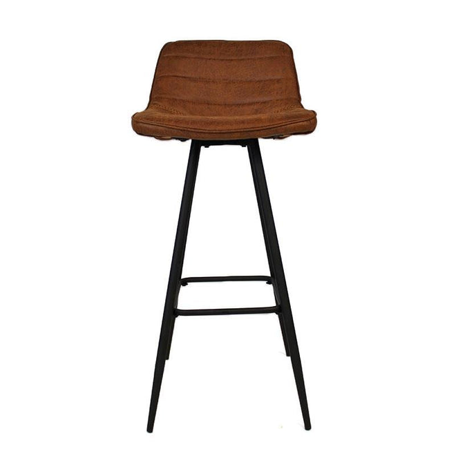 Industriële barstoel Jadson cognac leer