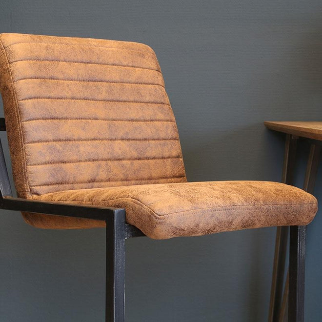 Industriële barkruk Houston cognac