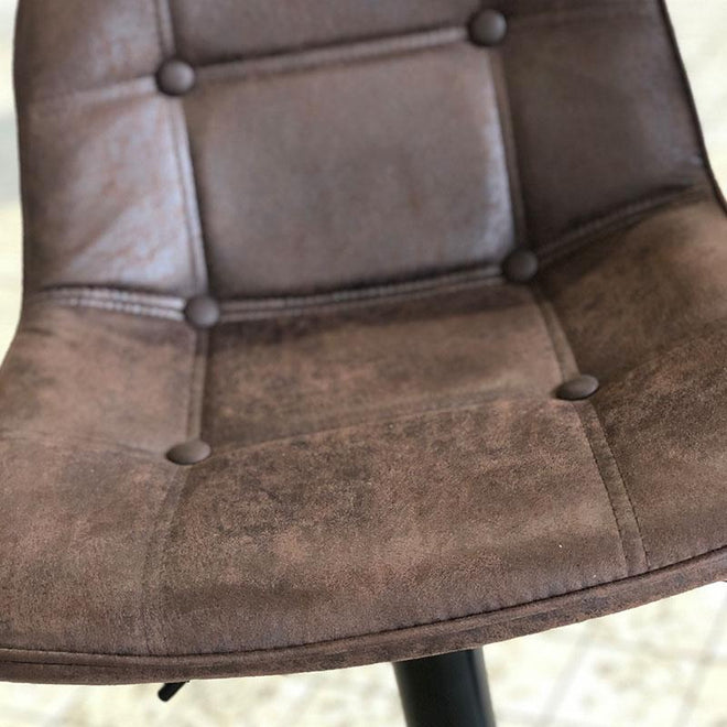 Industriële barkruk Dario bruin leer