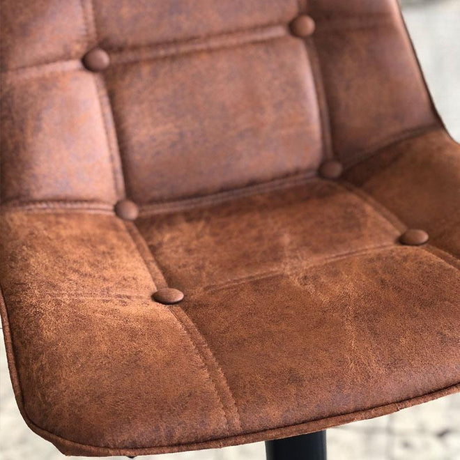 Industriële barkruk Dario cognac leer 59-79 cm