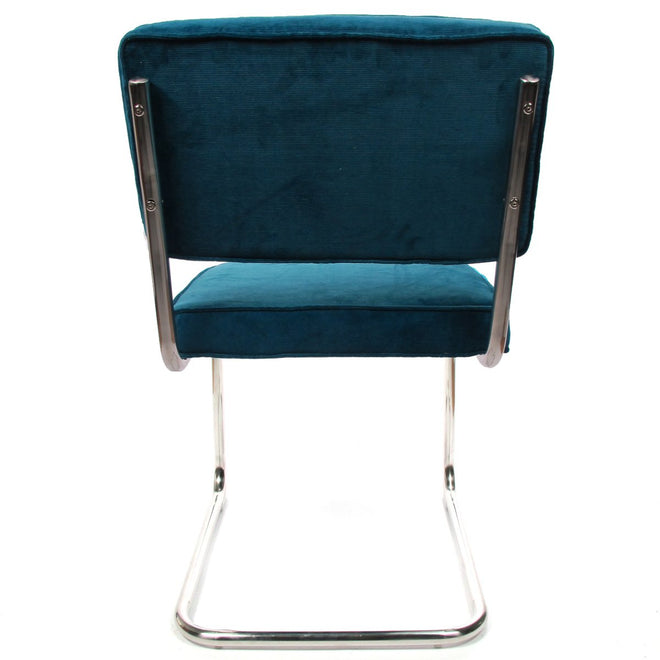 Rib eetkamerstoel blauw