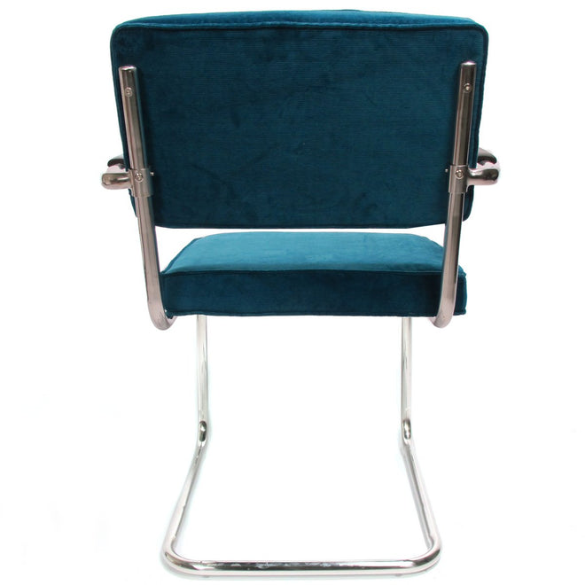 Rib stoel met armleuning blauw