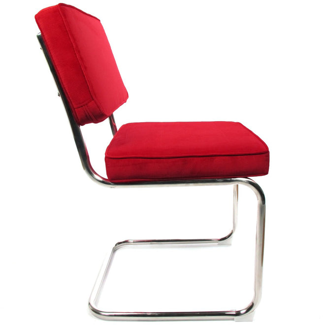 Rib eetkamerstoel rood
