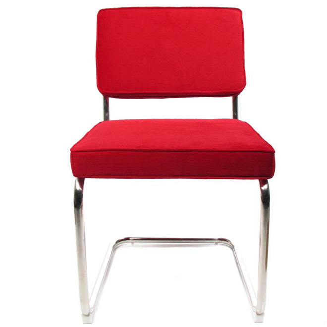 Rib eetkamerstoel rood