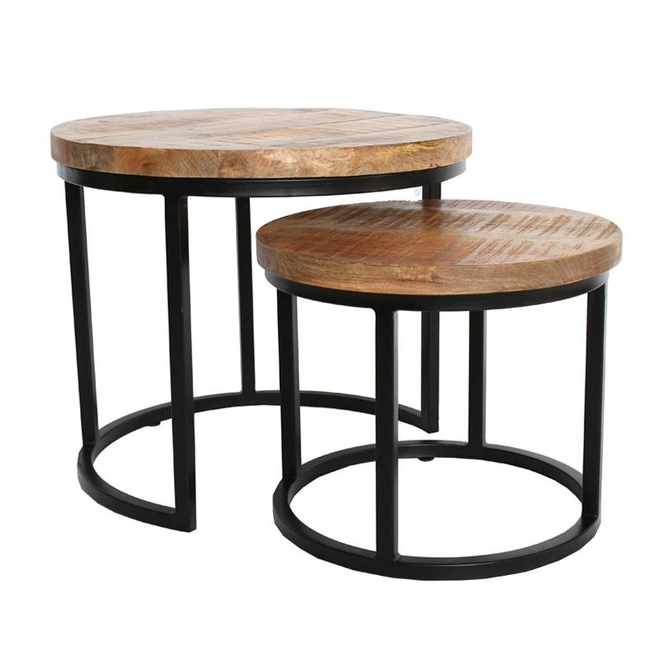 Industriële salontafel set Grace