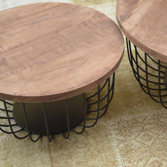Salontafel set Chicago zwart (2 stuks)