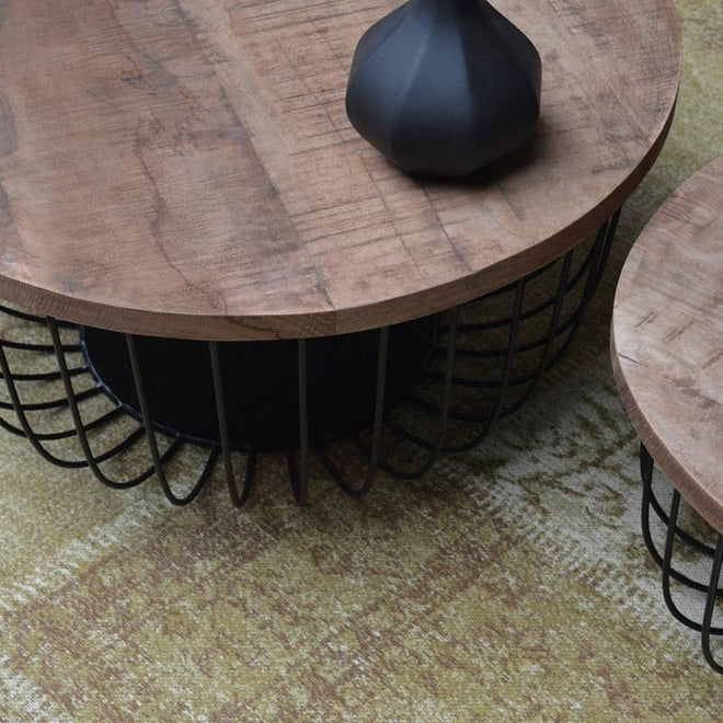 Salontafel set Chicago zwart (2 stuks)