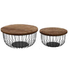 Salontafel set Chicago zwart (2 stuks)