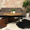 Industriële salontafel Roqi mangohout