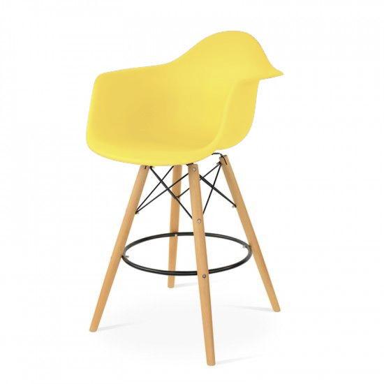 Eames DAW barkruk geel