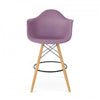 Eames DAW barkruk mauve grijs