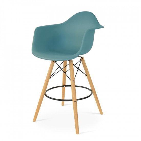 Eames DAW barkruk ocean blue