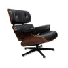 Eames Lounge Chair zwart leer