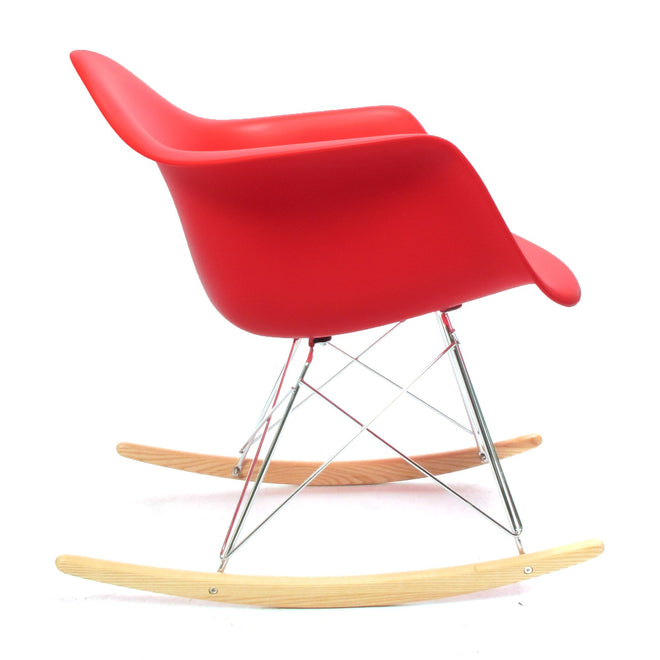Eames RAR schommelstoel rood - Charles & Ray Eames