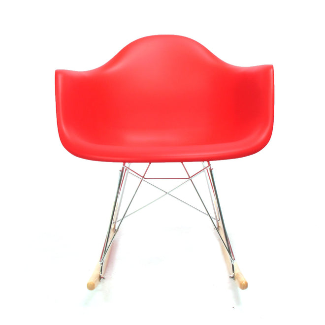 Eames RAR schommelstoel rood - Charles & Ray Eames