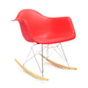 Eames RAR schommelstoel rood