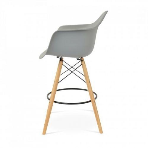 Eames DAW barkruk grijs
