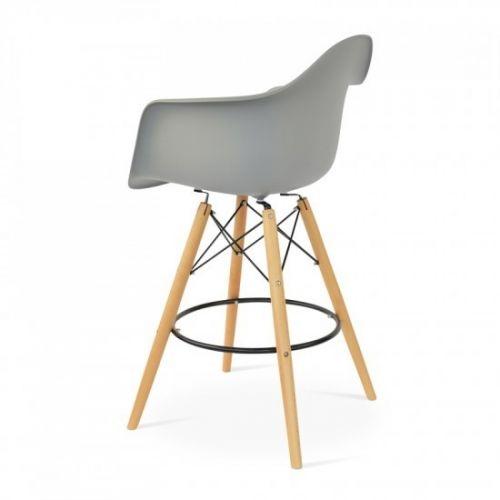 Eames DAW barkruk grijs