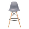 Eames DSW barkruk grijs 70 cm